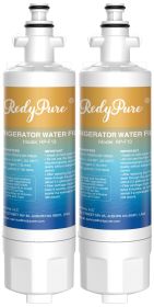 2 Pack Redypure Refrigerator Water Filter Replacement For LG LT700P, ADQ36006101,  ADQ36006102, LG 469690, LFX31935ST, RWF1200A, Kenmore 469690, 79572