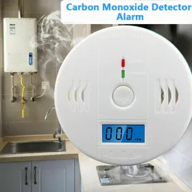 LCD Display CO Carbon Monoxide Gas Detector Device Home Safety Alarm Detector (Logistics Only For USPS.TK/TMEU Only For Self-pickup)