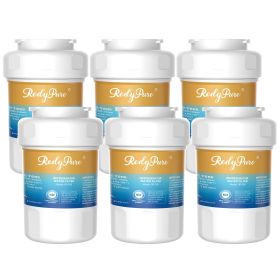6 Pack Refrigerator Water Filter Replacement For GE MWF, SmartWater MWFP, MWFINT, MWFA, GWF, HDX FMG-1, Kenmore 9991, GSE25GSHECSS, WFC1201 Water Filt