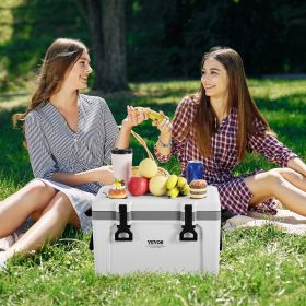 Portable Cooler 26 QT Insulated Hard Cooler 38 Can Capacity With Handles Strap
