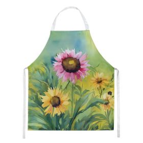 Kentucky Goldenrod in Watercolor Apron Cooking Kitchen Server Baking Crafts Gardening for Adult Women Men, Unisex, Large, Multicolor
