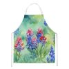 Texas Bluebonnets in Watercolor Apron Cooking Kitchen Server Baking Crafts Gardening for Adult Women Men, Unisex, Large, Multicolor