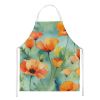 NEW California California Poppies in Watercolor Apron Cooking Kitchen Server Baking Crafts Gardening for Adult Women Men, Unisex, Large, Multicolor