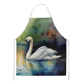 Swan Apron Cooking Kitchen Server Baking Crafts Gardening for Adult Women Men, Unisex, Large, Multicolor