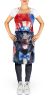Flat-Coated Retriever Patriotic American Apron Cooking Kitchen Server Baking Crafts Gardening for Adult Women Men, Unisex, Large, Multicolor