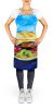 I Want Mine Dressed Hamburger Apron Cooking Kitchen Server Baking Crafts Gardening for Adult Women Men, Unisex, Large, Multicolor
