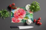 NEW Alabama Camellia in Watercolor Glass Cutting Board Decorative Tempered Glass Kitchen Cutting and Serving Board Large Size Chopping Board