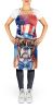 Boxer Patriotic American Apron Cooking Kitchen Server Baking Crafts Gardening for Adult Women Men, Unisex, Large, Multicolor