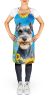 Schnauzer in Sunflowers Apron Cooking Kitchen Server Baking Crafts Gardening for Adult Women Men, Unisex, Large, Multicolor