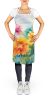Chrysanthemums in Watercolor Apron Cooking Kitchen Server Baking Crafts Gardening for Adult Women Men, Unisex, Large, Multicolor