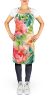Indiana Peonies in Watercolor Apron Cooking Kitchen Server Baking Crafts Gardening for Adult Women Men, Unisex, Large, Multicolor