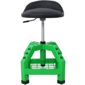 Pneumatic 360 Degree Swivel Stool, Mechanics Rolling Creeper Seat, Heavy Duty Rolling Mechanics Stool, Shop Stool With Casters Red (Option: Green)