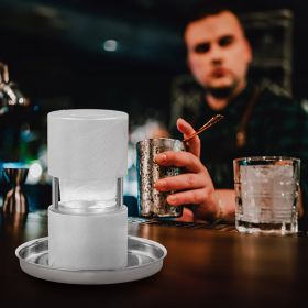 Ice Ball Press, 2.4' Ice Ball Maker, Aircraft Al Alloy Ice Ball Press Kit For 60mm Ice Sphere, Ice Press With Tong And Drip Tray, For Whiskey, Cocktai (Option: Silver)