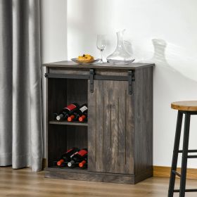 Retro Wine Cabinet for 6 Bottles (Option: Grey-860x460x160 mm)