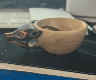Hand Carved Cup Scandinavian Kuksa Wooden Mug Camping Gear Coffee Cup Kuksa Guksi Kuksa Wild Boar Cups Christmas (Option: 6style)