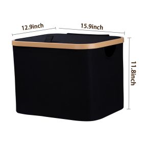Available In Three Colors, With Or Without Lids, Perfect For Organizing Your Home And Keeping It Tidy. (Option: Black-With Lid)