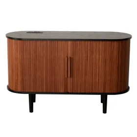 Fralimk Sideboard Buffet Cabinet With Storage, Modern Fluted Storage Cabinet For Dining Room, Tambour Door Console Table For Living Room, Office Stora (Option: Brown)