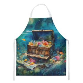 Treasure Chest Apron Cooking Kitchen Server Baking Crafts Gardening for Adult Women Men, Unisex, Large, Multicolor (Default: Default)