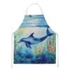 Dolphin Apron Cooking Kitchen Server Baking Crafts Gardening for Adult Women Men, Unisex, Large, Multicolor