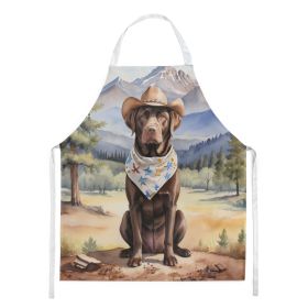 Labrador Retriever Cowboy Welcome Apron Cooking Kitchen Server Baking Crafts Gardening for Adult Women Men, Unisex, Large, Multicolor (Default: Default)