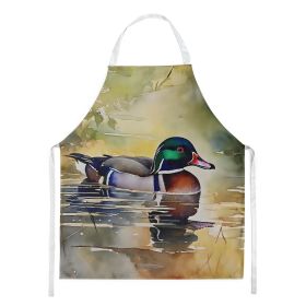Wood Duck Apron Cooking Kitchen Server Baking Crafts Gardening for Adult Women Men, Unisex, Large, Multicolor (Default: Default)
