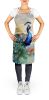 Peacock Apron Cooking Kitchen Server Baking Crafts Gardening for Adult Women Men, Unisex, Large, Multicolor