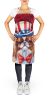 Japanese Chin Patriotic American Apron Cooking Kitchen Server Baking Crafts Gardening for Adult Women Men, Unisex, Large, Multicolor