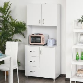 Freestanding Kitchen Buffet with Hutch Storage Organizer with 2 Door Cabinets (Option: white-1130x530x180 mm)